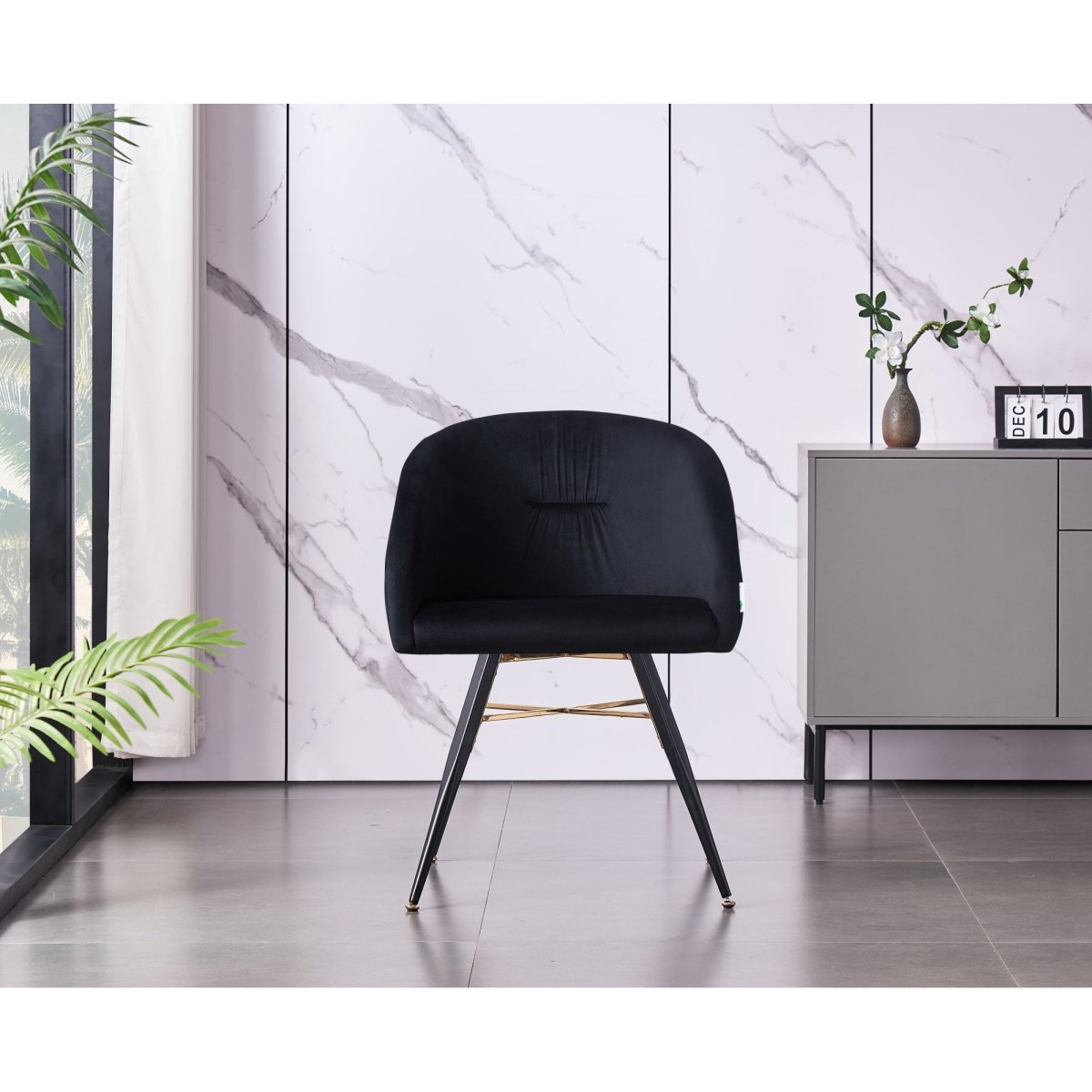 Vittorio LUX Velvet Dining Chair with Metal Legs - Perfect for Dining Room Living Room - Joe’s Haven