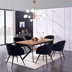 Vittorio LUX Velvet Dining Chair with Metal Legs - Perfect for Dining Room Living Room - Joe’s Haven