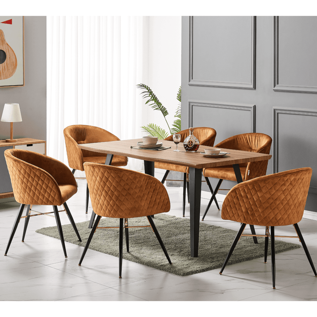 Vittorio LUX Velvet Dining Chair with Metal Legs - Perfect for Dining Room Living Room - Joe’s Haven
