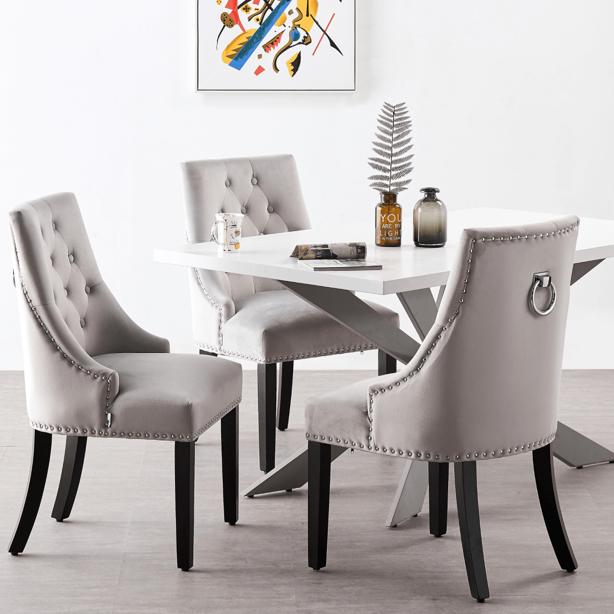 Windsor LUX Velvet Dining Chair Set of 2 - Joe’s Haven