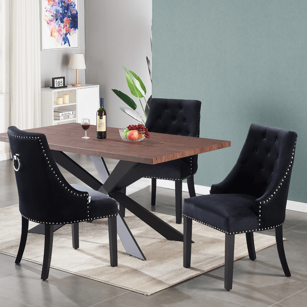 Windsor LUX Velvet Dining Chair Set of 2 - Joe’s Haven