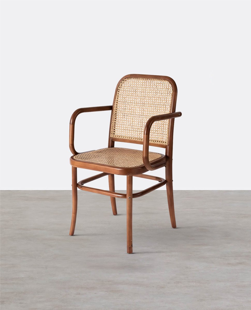 Paris G04 Rattan Dining Chair, Walnut - Joe’s Haven