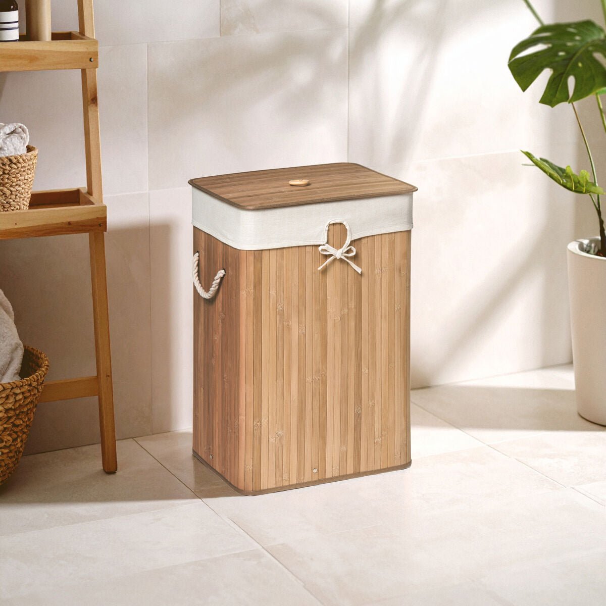 Kankyo Rectangular Natural Bamboo Laundry Hamper - Joe’s Haven