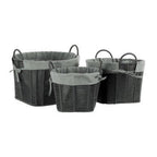 Set Of Three Lida Grey Round Storage Baskets - Joe’s Haven