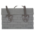 Lida Set Of 3 Lattice Grey Rectangular Storage Baskets - Joe’s Haven