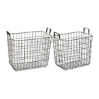 Set Of 2 Rowan Black Wire Storage Baskets - Joe’s Haven