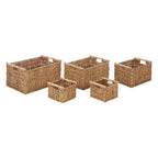 Lidi Set Of 5 Water Hyacinth Storage Baskets - Joe’s Haven