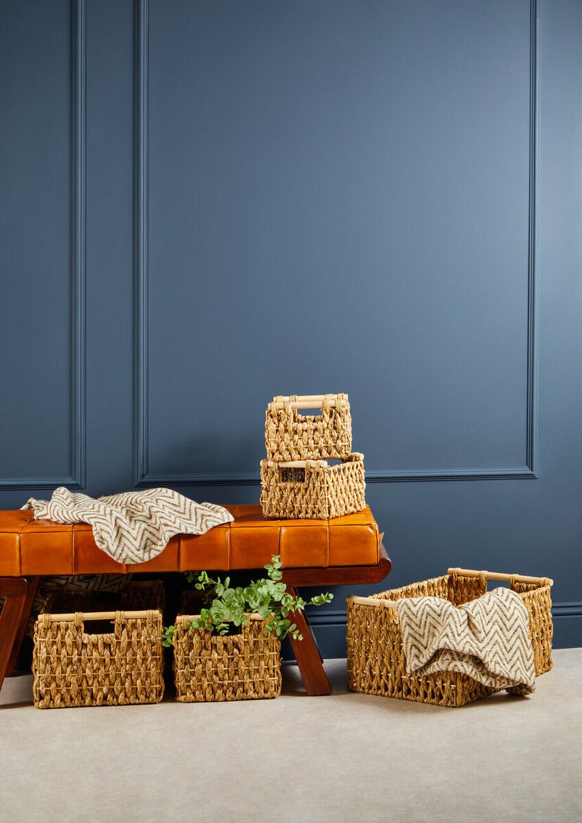 Lidi Set Of 5 Water Hyacinth Storage Baskets - Joe’s Haven