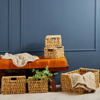 Lidi Set Of 5 Water Hyacinth Storage Baskets - Joe’s Haven