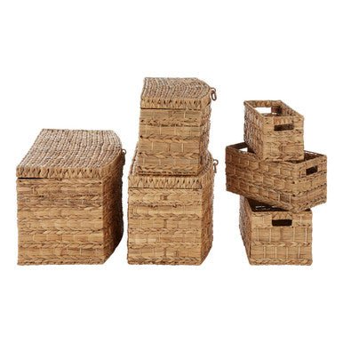 Lidi Set Of Six Water Hyacinth Storage Baskets - Joe’s Haven