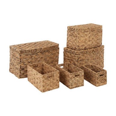 Lidi Set Of 6 Water Hyacinth Storage Baskets - Joe’s Haven