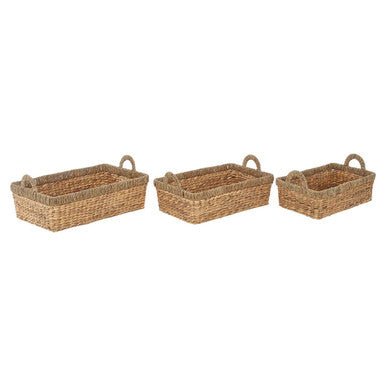 Lidi Set Of 3 Seagrass Storage Baskets with Handles - Joe’s Haven