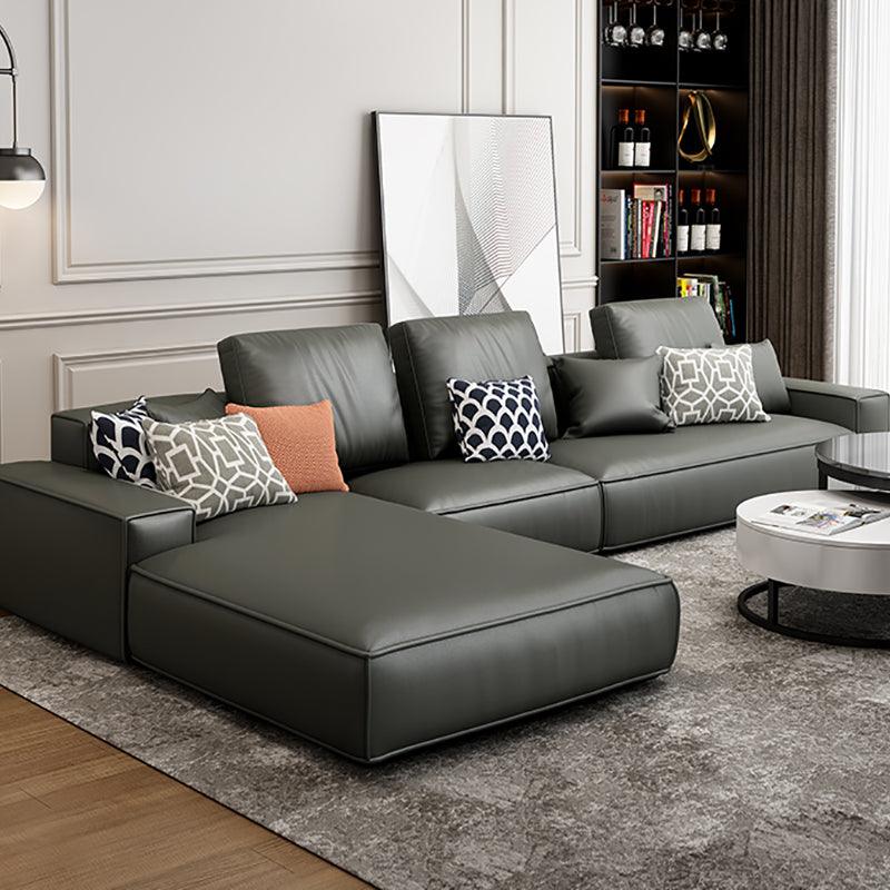 Nevaeh Three Seater Corner Sofa, Leathaire