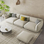 TOFU Agnes Three Seater Corner Sofa, Suede, Modular Sofa - Joe’s Haven