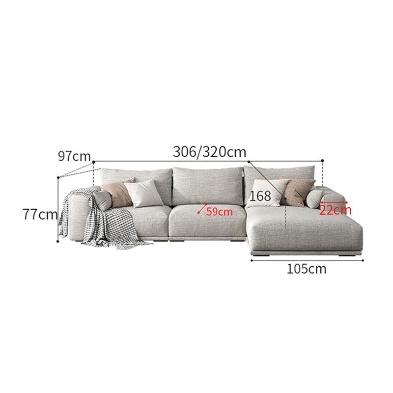 Frances Three Seater Corner, Four Seater Corner Sofa, Cotton Linen