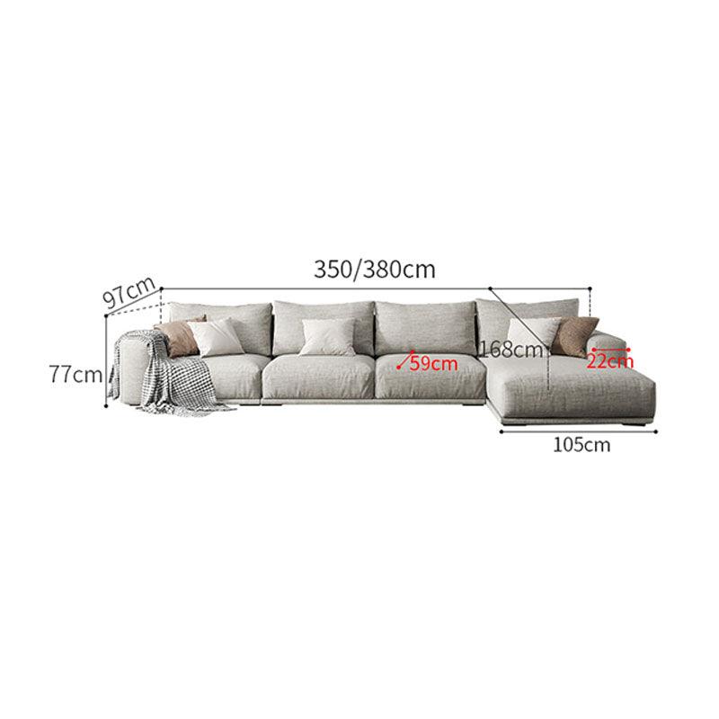 Frances Three Seater Corner, Four Seater Corner Sofa, Cotton Linen