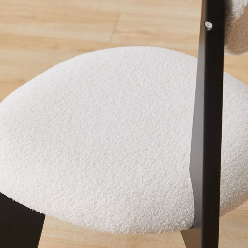 Molan Dining Chair, White Boucle - Joe’s Haven