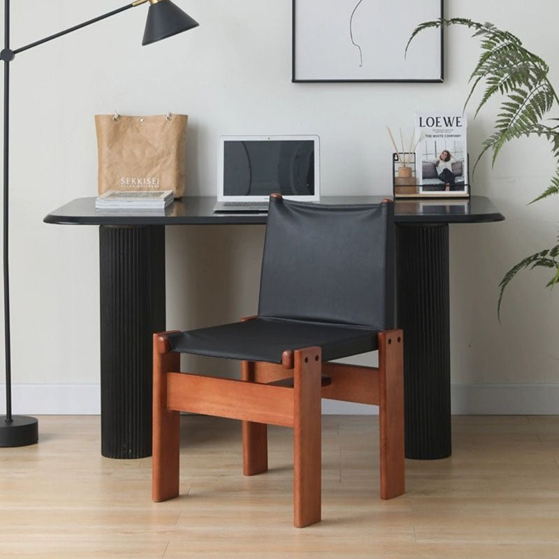 Lynette Dining Chair, PU Leather, Solid Wood - Joe’s Haven