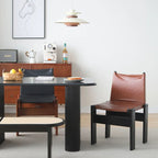 Lynette Dining Chair, PU Leather, Solid Wood - Joe’s Haven