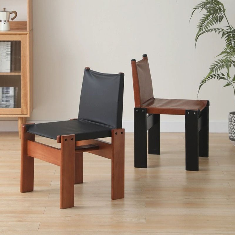 Lynette Dining Chair, PU Leather, Solid Wood - Joe’s Haven