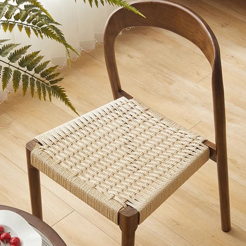 Bonnie Dining Chair, Rattan & Solid Wood - Joe’s Haven