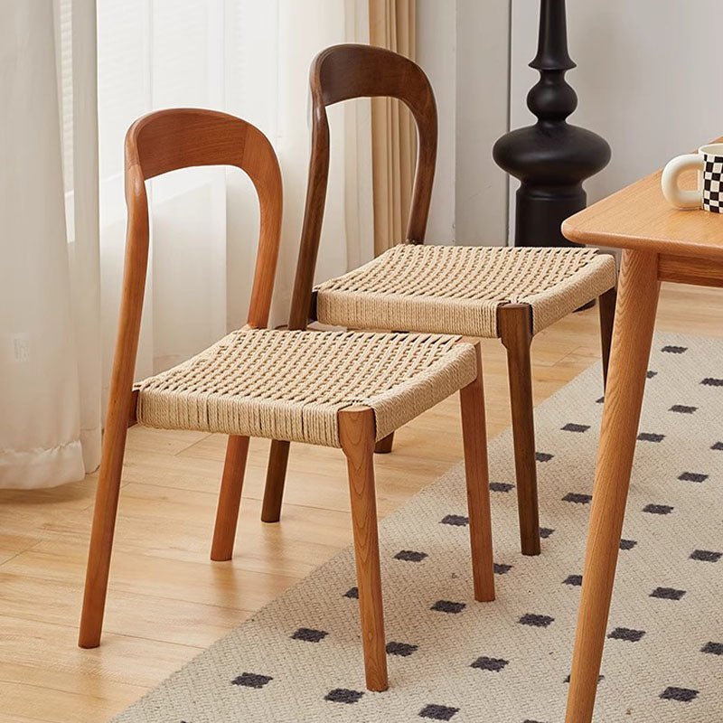 Bonnie Dining Chair, Rattan & Solid Wood - Joe’s Haven