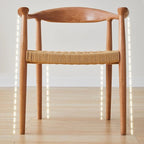 Abiram Rattan Dining Chair, Solid Wood - Joe’s Haven
