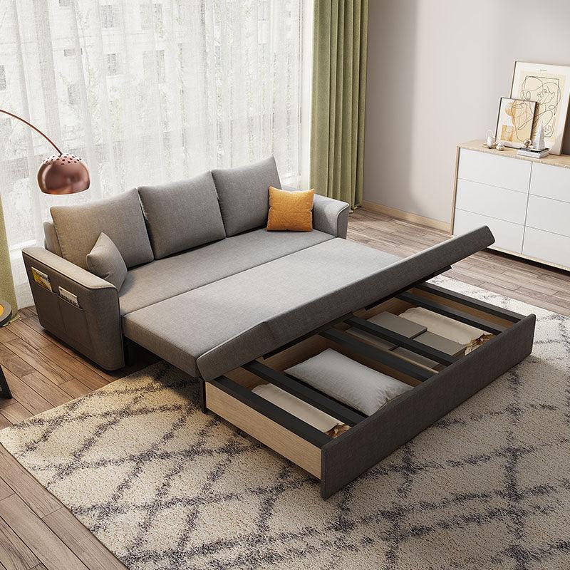 Gertrude Two Seater Sofa Bed, Linen