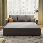 Gertrude Two Seater Sofa Bed, Linen