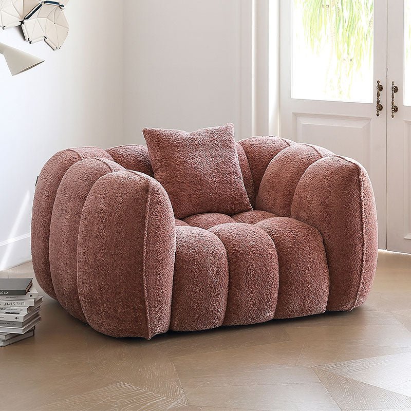 Welton Pumpkin Armchair, Boucle - Joe’s Haven