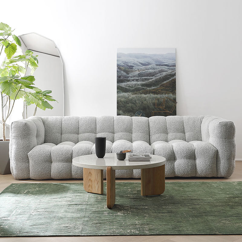 Zobah Two Seater, Three Seater Sofa, Grey Boucle - Joe’s Haven