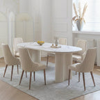 Peru Oval Dining Table, White - Joe’s Haven