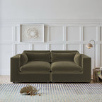 Makhmudov Loveseat Sofa, Two Seater Sofa, Velvet - Joe’s Haven