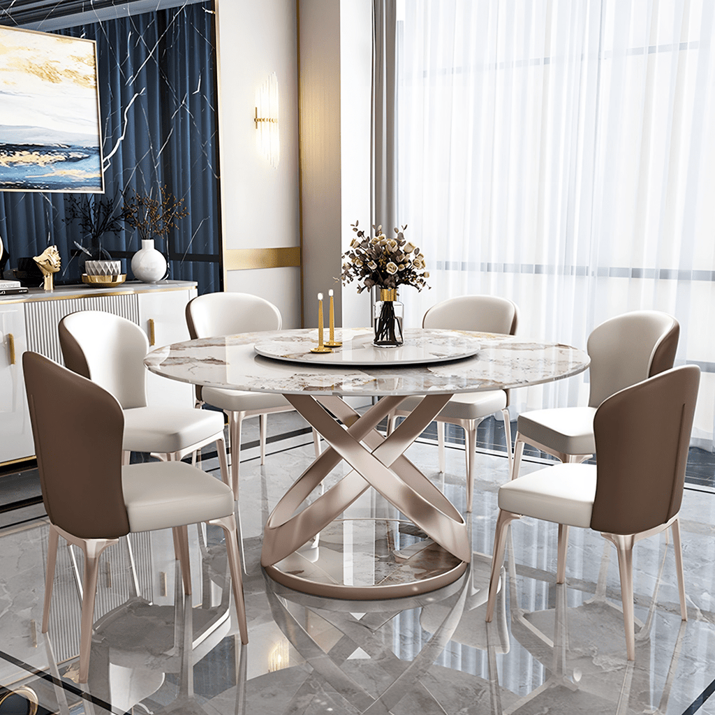Androme Round Dining Table & Chairs, With Rotatable Tray - Joe’s Haven