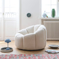 Arsav Pumpkin Armchair, White Boucle - Joe’s Haven