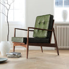 Hans CH32 Green Armchair, Solid Wood - Joe’s Haven