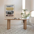 Gavril Rattan Dining Table, Oak, Rectangle - Joe’s Haven