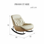 Lutz Rocking Chair With Footstool, Leather - Joe’s Haven