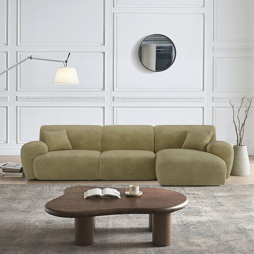 Khatri Three Seater Corner Sofa, Chenille - Joe’s Haven