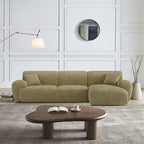 Khatri Three Seater Corner Sofa, Chenille - Joe’s Haven