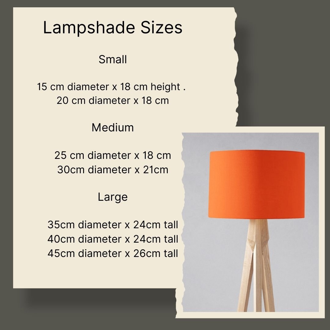 Plain Orange Lampshade, Ceiling or Table Lamp Shade - Joe’s Haven