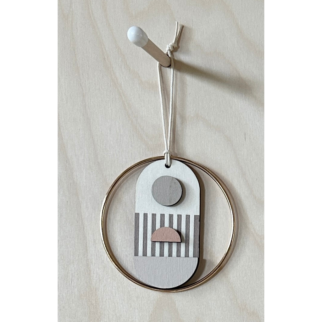 Geometric - Mini Mid-Century Wall Art - Pink & Natural Decoration - Contemporary Wall Decor