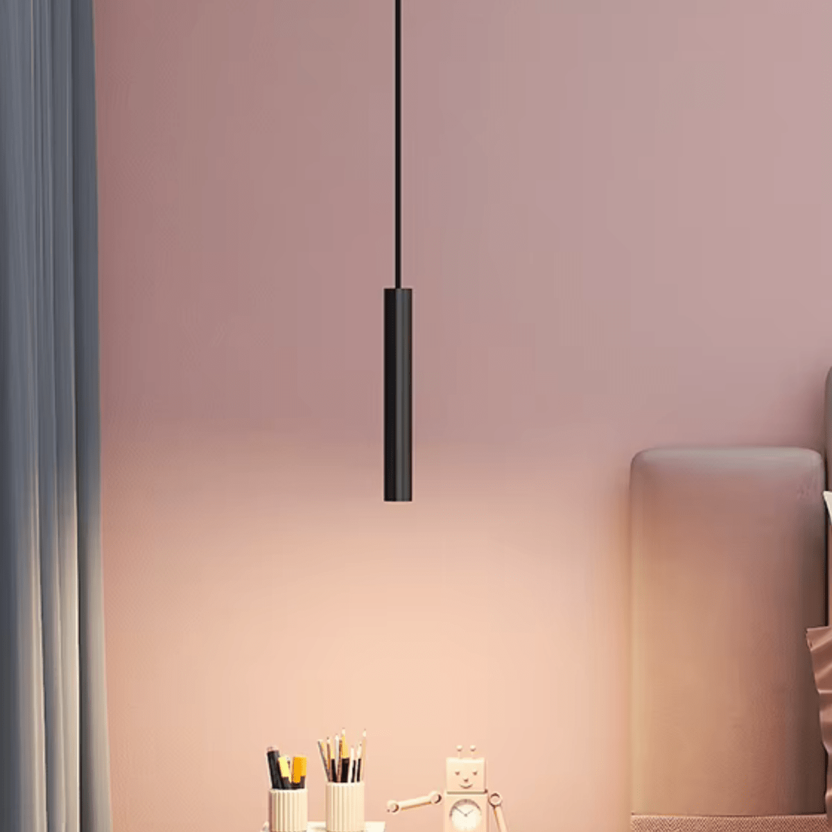 Trip Black Pendant Light - Adjustable Minimal Bedroom Lighting - Joe’s Haven
