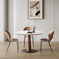 Anderson Small Round Dining Table, Sintered Stone & Solid Wood - Joe’s Haven