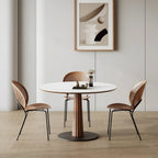 Anderson Small Round Dining Table, Sintered Stone & Solid Wood - Joe’s Haven