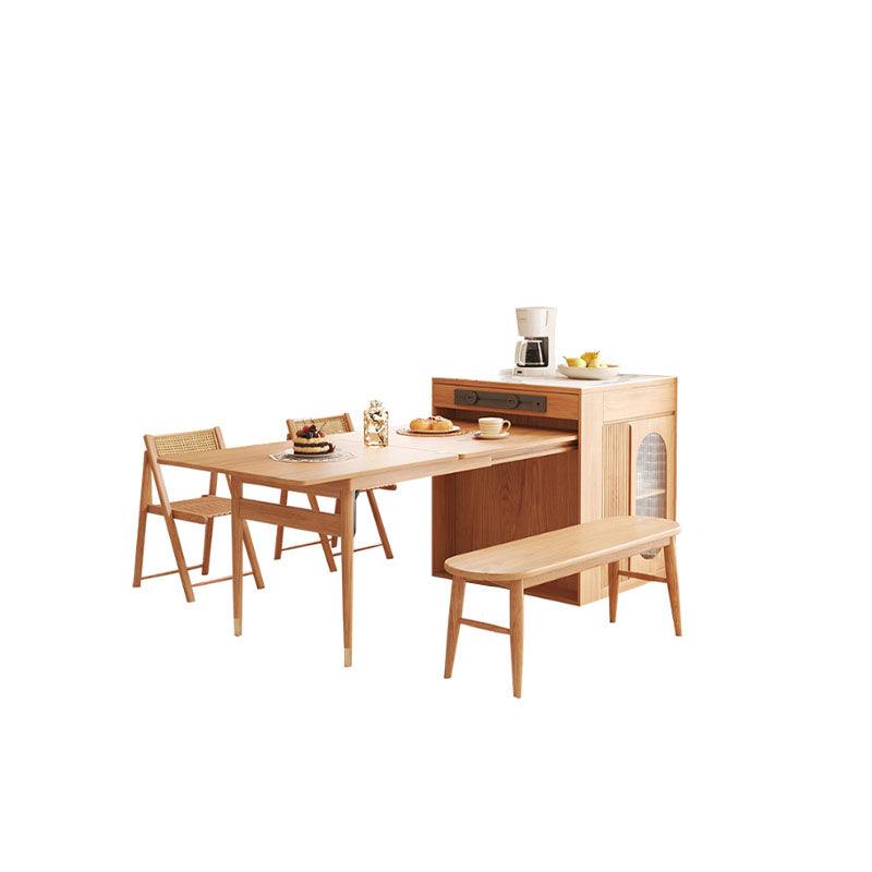 Kacey Extendable Dining Table Set, Storage, Solid Wood - Joe’s Haven