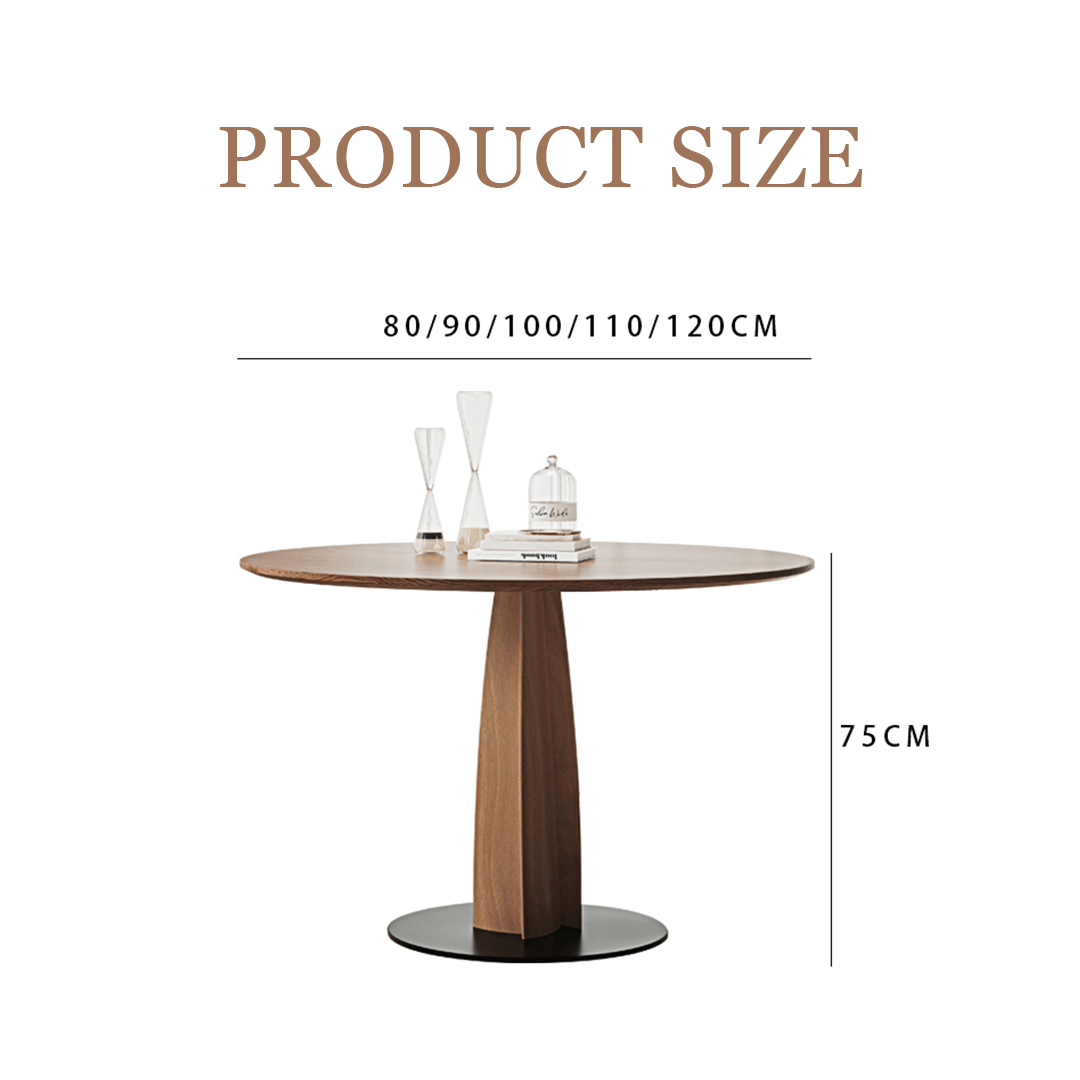 Seraphina Round Dining Table, Solid Wood - Joe’s Haven