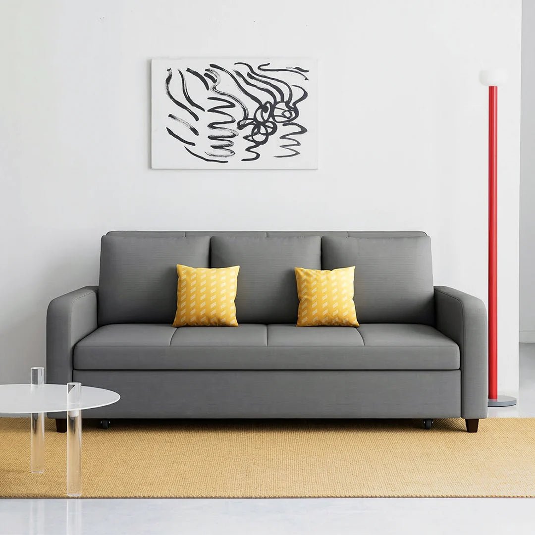 Gabriel Two Seater Sofa Bed, Linen - Joe’s Haven