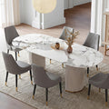 Costanza Dining Table, Sintered Stone, White - Joe’s Haven