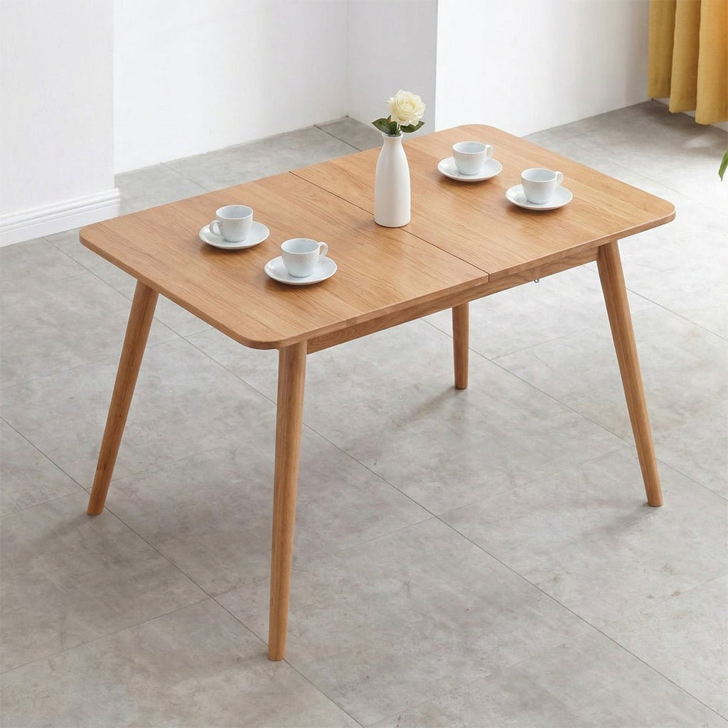 Delicia Extendable Dining Table, Ash - Joe’s Haven